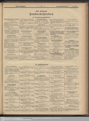 III. Abschnitt. Landesbehörden