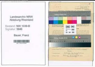 Entnazifizierung Franz Bauer , geb. 01.01.1900 (Arbeiter)