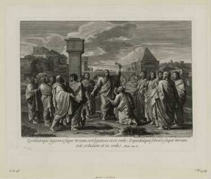 Christus übergibt Petrus den Schlüssel zum Himmelreich, Blatt 6 der Folge "Sieben Sakramente"