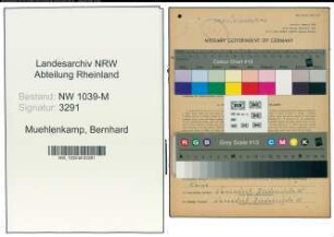 Entnazifizierung Bernhard Muehlenkamp , geb. 29.06.1912 (Finanzbeamter)
