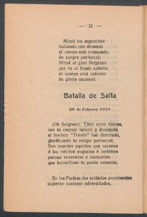 Batalla de Salta : 20 de febrero 1813