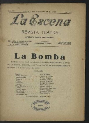 La bomba : pochade en dos cuadros