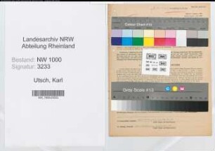 Entnazifizierung Karl Utsch, geb. 12.07.1903 (Prediger)