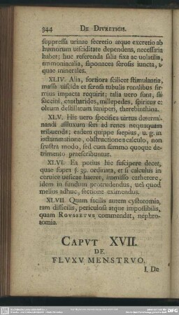 Caput XVII. De Fluxu Menstruo
