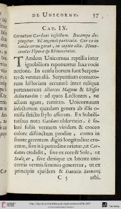 Cap. IX. De Reptilibus unius cornu