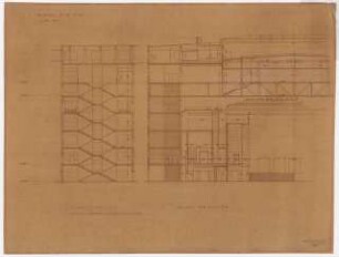 Flughafen Berlin-Tempelhof: Bauteil A-B (Halle): Querschnitt 1:100