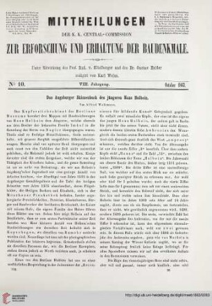 8: Das Augsburger Skizzenbuch des jüngeren Hans Holbein