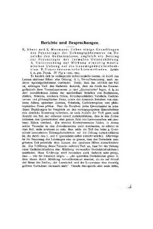 Berichte und Besprechungen