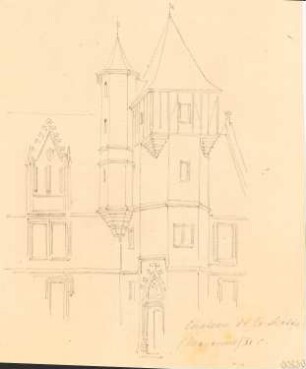Chateau de la Motte, Mayenne: Perspektivische Ansicht