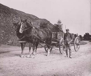 Transportwagen an einer Halde im Freiberger Revier