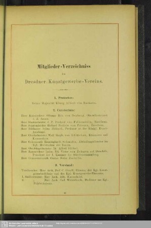 Mitglieder-Verzeichniss