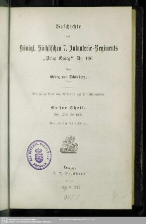 1: Von 1708 bis 1806