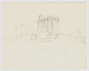 Blick auf das Olympieion in Athen