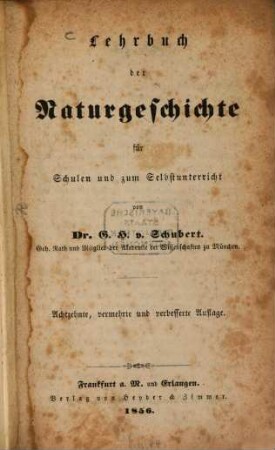 Lehrbuch der Naturgeschichte : für Schulen und zum Selbstunterricht