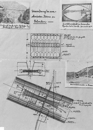 Verwendung des umschnürten Betons zu Brückengelenken, Schema : Technikgeschichte | Industrie und Technik | Beton (Betonbauten)