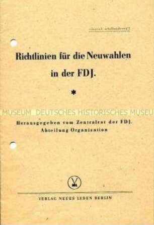 Programmatische Schrift der FDJ