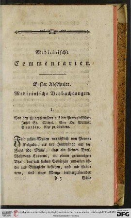 Medicinische Commentarien
