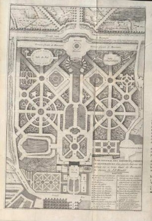 Plan General Des Batiments, Jardins Et Dependances d'un projet fait sur un terrain sis a trois lieuës de Besançon du dessein de J. F. Blondel.