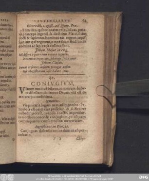 42. Coniugium.