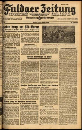 Ausgabe vom Mittwoch, den 21. Januar 1942.