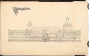 Prinzliches Palais, Berlin Schinkelwettbewerb 1901: Vorderansicht