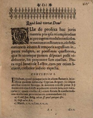 Conclusiones Selectae Ex utilißima De Retorsione Iuris; materia