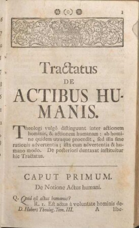Tractatus De Actibus Humanis. Caput Primum - [Caput VII.]