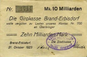 Gutschein - 10 Milliarden Mark
