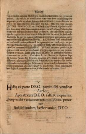 M. Jacobi Thomasii, Orator. Prof. Publ. Philosophia Practica continuis Tabellis comprehensa : cum Annotationibus ejusdem