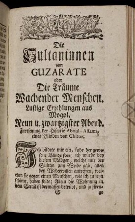 Neun u. zwantzigster [i.e. neunzehnter] Abend. - Fünff u. zwantzigster Abend.