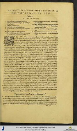 Titulus XXIIII. De Emptione et Venditione.