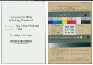 Entnazifizierung Hermann Schaake , geb. 11.11.1901 (Bergmann)