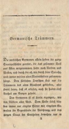 Germanische Trümmern.