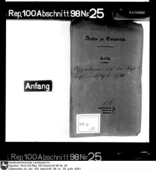 Assignationen auf die Stiftskasse