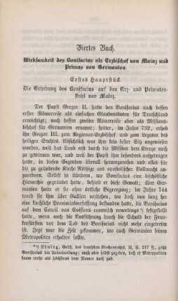 Viertes Buch. Wirksamkeit des Bonifacius als Erzbischof von Mainz und Primas von Germanien