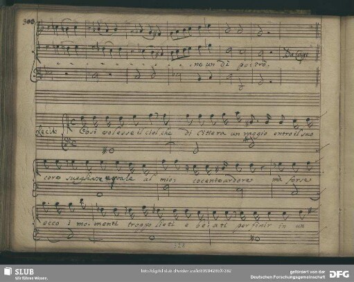 Recitativo: Così volesse il ciel