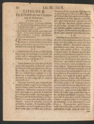 Titulus II. De Cohabitatione Clericorum & Mulierum