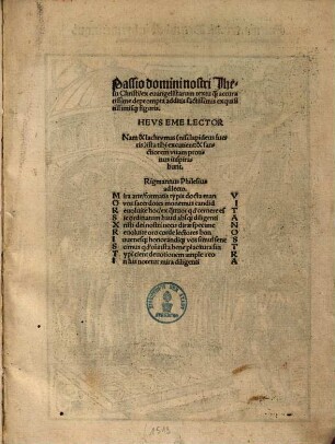 Passio domini nostri Jhesu Christi : ex euangelistarum textu q[uam] accuratissime deprompta additis sanctissimis exquisitissimisq[ue] figuris ; [Mit Holzschnitten von Urs Graf]