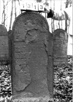 Grabstein 1313 (Index: 99903293) Material: Sandstein Maße HxBxT: 142x60x8 cm: Grabstein 1313