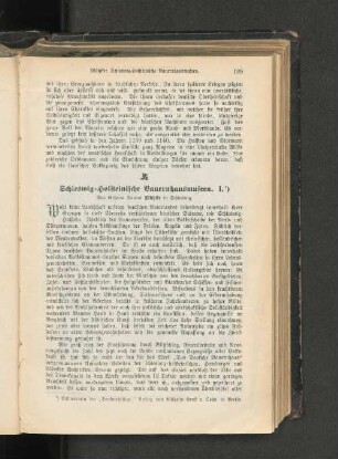 Schleswig=Holsteinische Bauernhausmuseen. I.