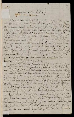 Nr. 12: Brief von Friedrich Burchard Beneken an Johann Martin Miller, Hannover, 2.9.1789