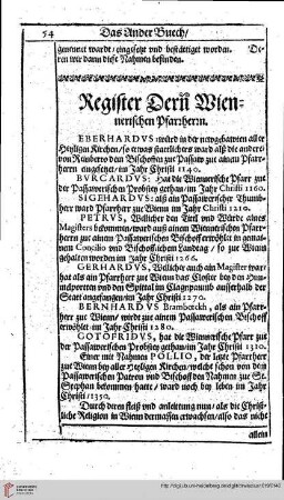 Register dern Wiennerischen Pfarrherrn.