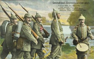 Deutschland, Deutschland über alles. - Und zu edler Tat begeistern [...]
