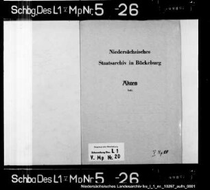 Beschwerde des Tonnies von Wettberg, Joachim Post, Borries von Münchhausen, Tonnies von Zerßen, Christoph von Landes- berg, Johann Post, Johann von Münchhausen über Beeinträch- tigung ihrer Rechte in der Holzung des ehemaligen Klosters Egestorf