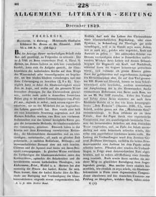Meletemata theologica. Ediderunt J. W. J. Braun et P. J. Elvenich. Hannover: Helwig; Leipzig: Engelmann 1838