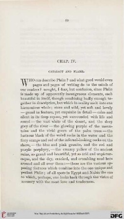 Chap. IV: Cataract and flame
