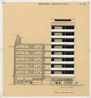 Bürohaus Bayerischer Platz 1 / Landshuter Straße 21, Berlin-Schöneberg: Ansicht 1:100