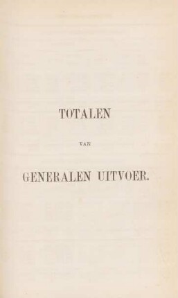Totalen van generalen uitvoer