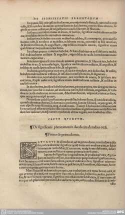 Caput Quartum. De significatis planetarum in duodecim domibus coeli.