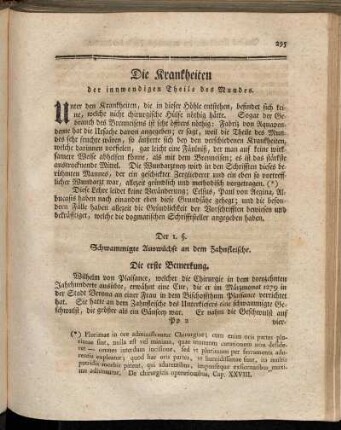 Die Krankheiten der innwendigen Theile des Mundes.